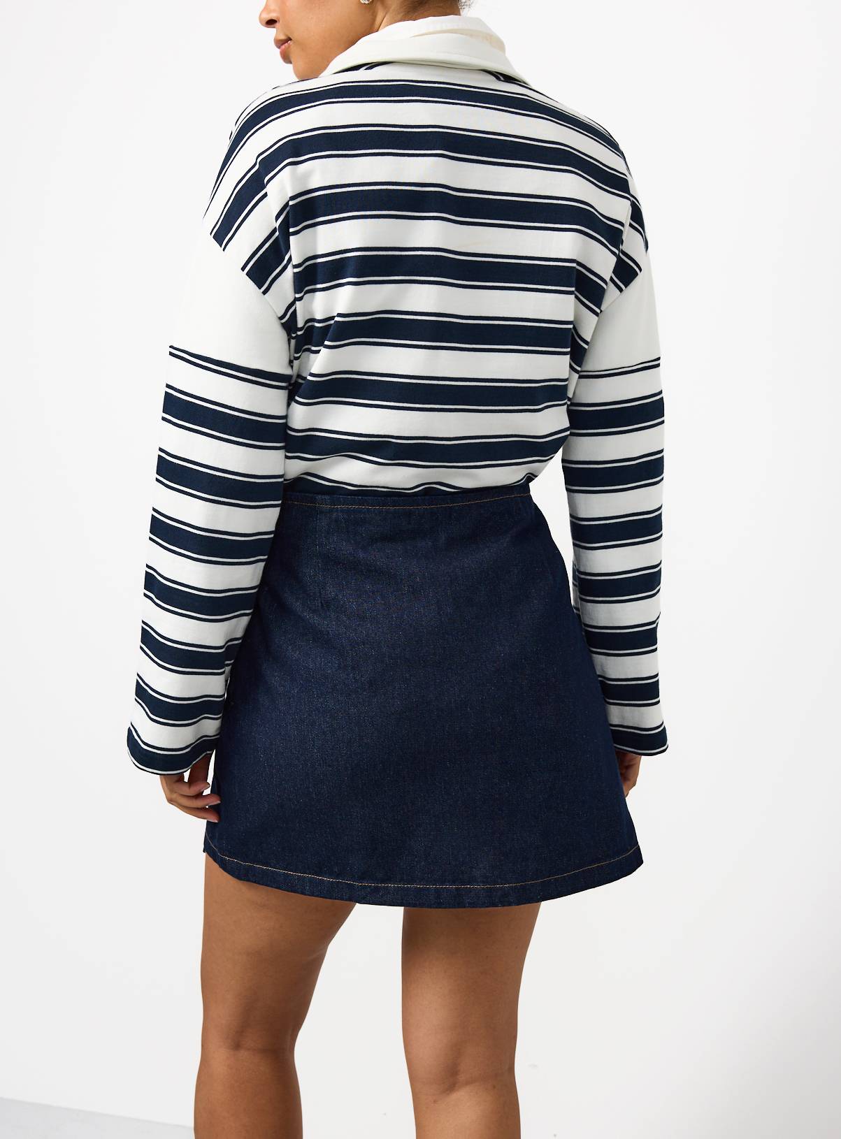 Dark Rinse Denim Pleated Mini Kilt 14 - Image 4